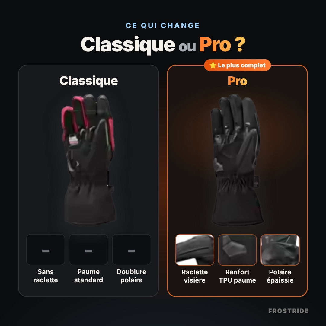 Différences entre la version Classique et la version Pro